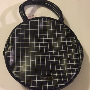 ban. do check black and white lunch box bag